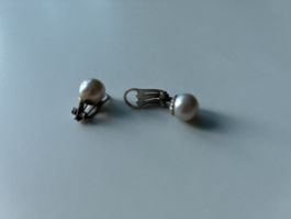 Vintage Clip Ohrringe - Perlen