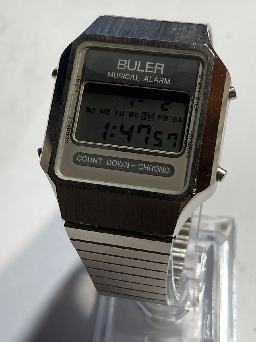 Orologi: Buler Lcd Vintage Uhr 35 mm Breit – Usato da Glattbrugg venduto da vintagemania 3