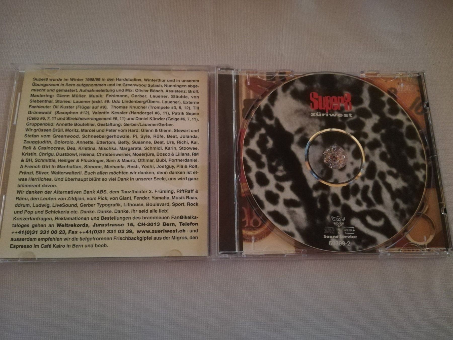 CD: ZÜRIWEST - SUPER8 – Usato da Bern venduto da Vinylsound.ch 2