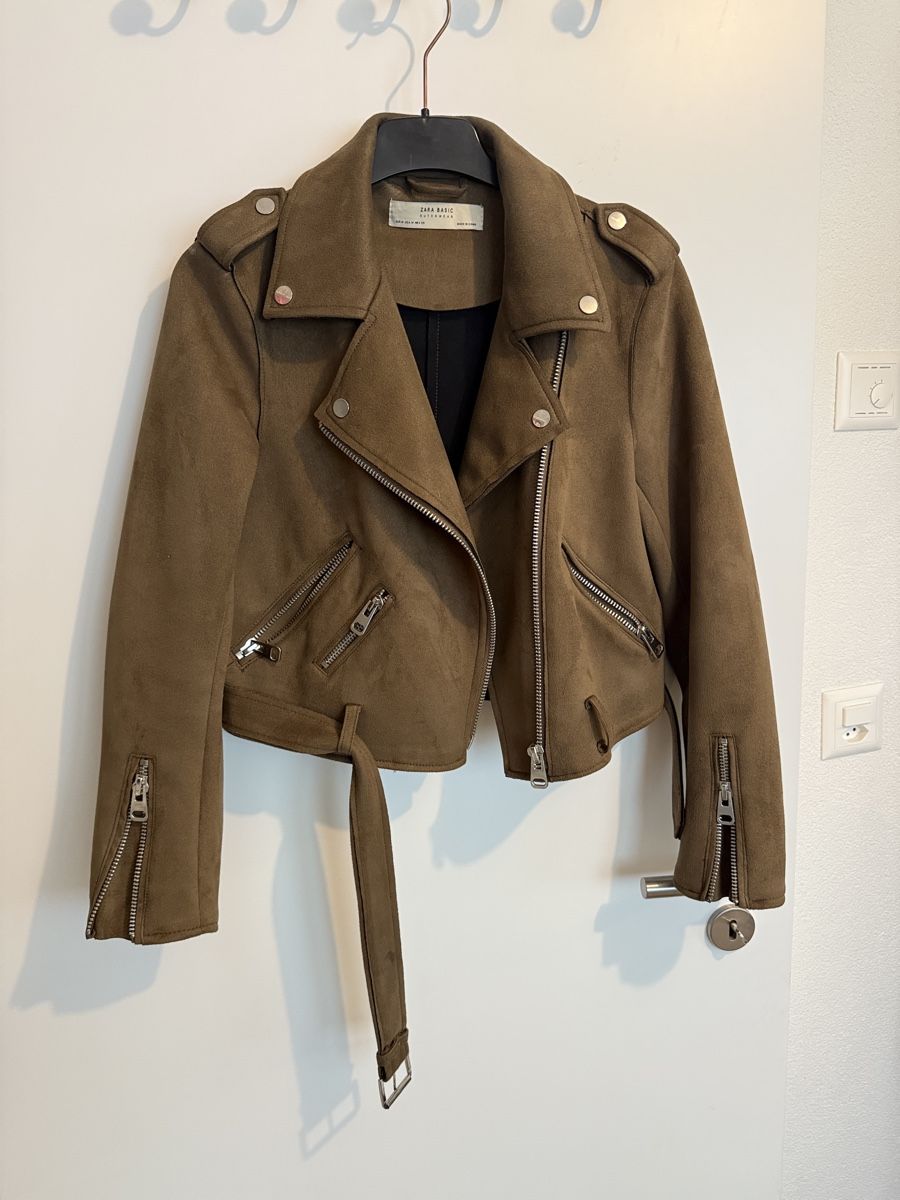 Blouson Perfecto Zara Femme - Taille M - Noir - Faux Cuir - Très Bon état