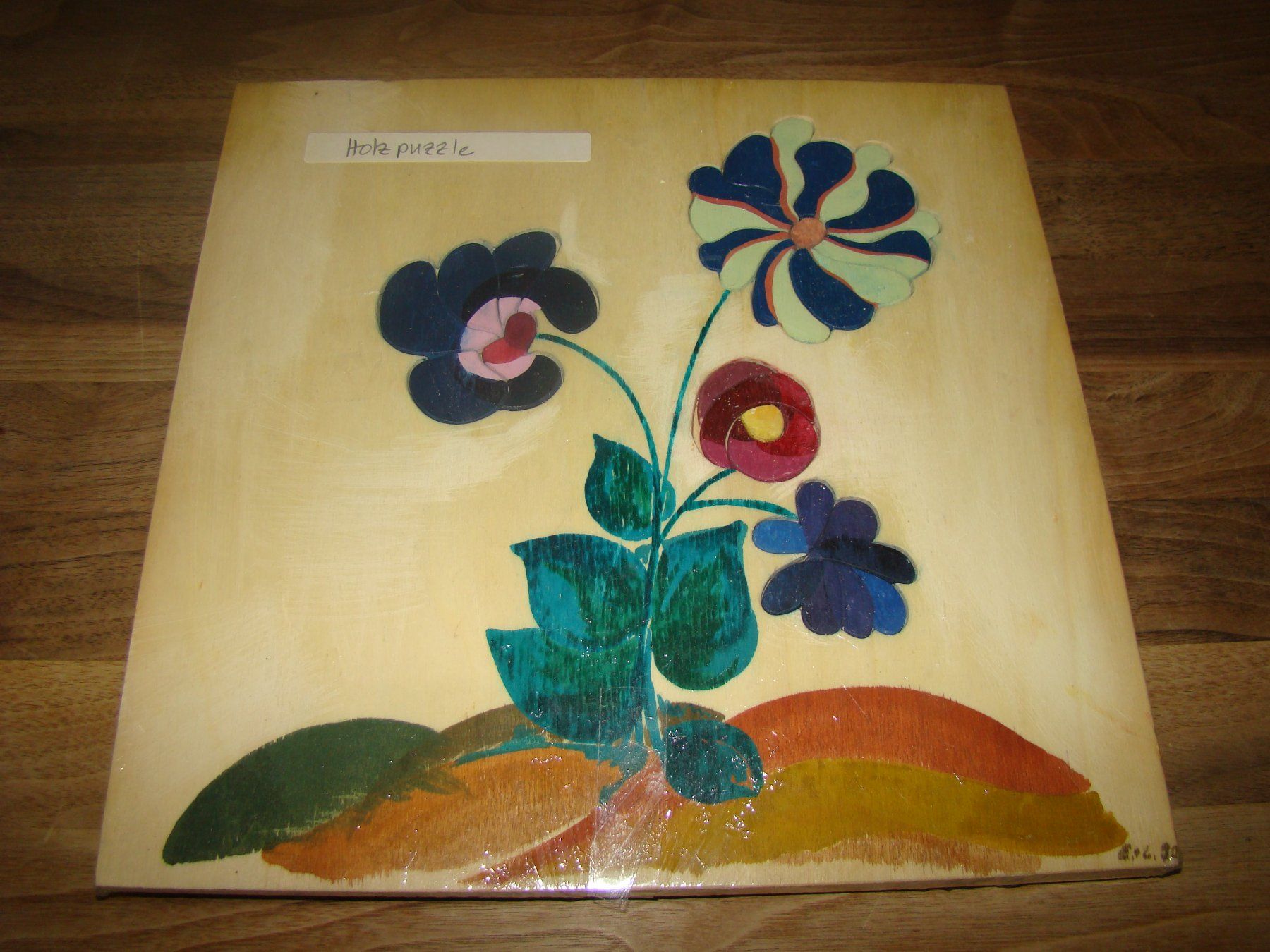 Puzzles: Puzzle aus Holz, Steckpuzzle Blumen – Gebraucht aus Malters von burzi