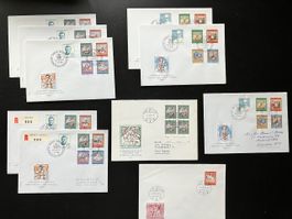 10 Belege Zillis mit Pro Patria 1965-67