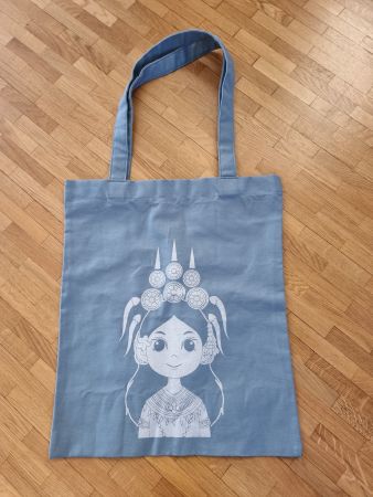 Sac Tote bag cambodgien coton