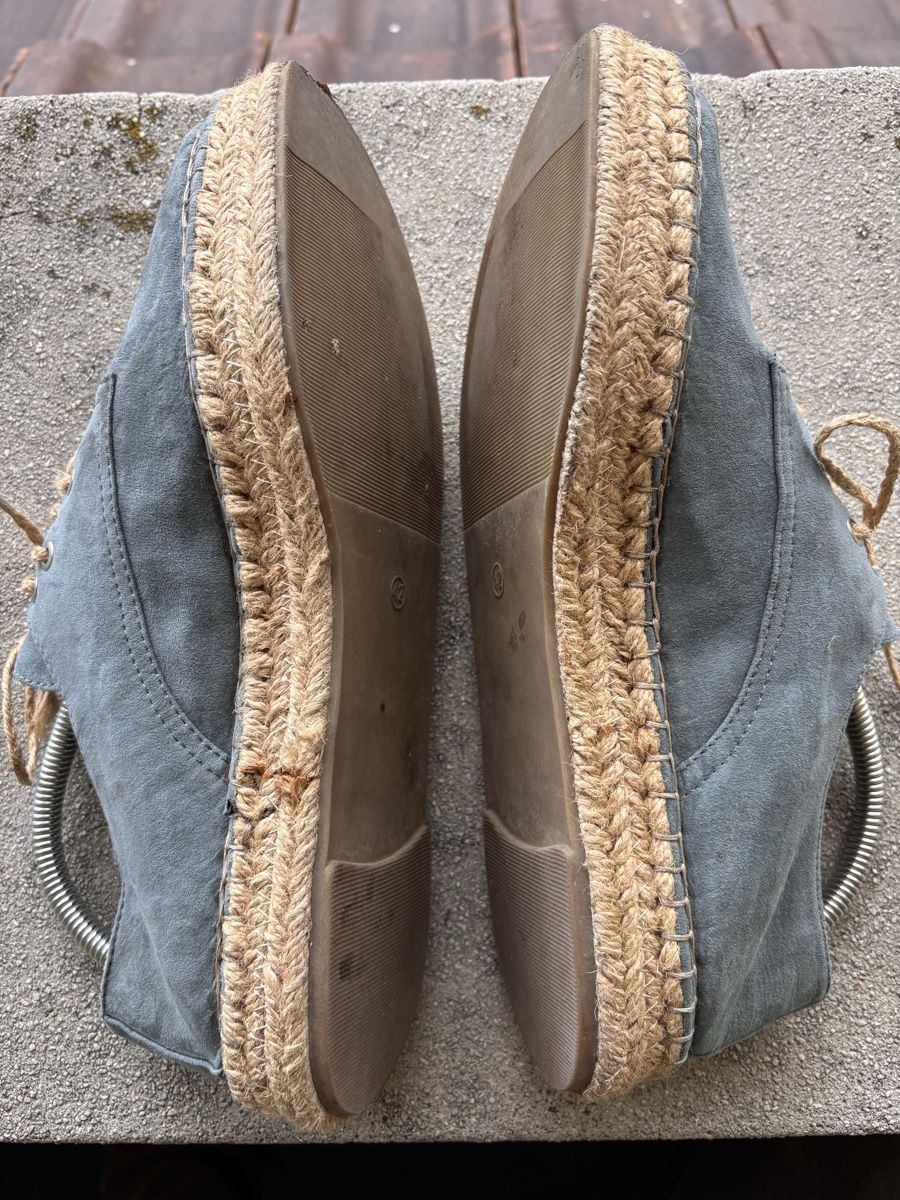 Scarpe da uomo: Blue Suede Espadrille Flats  – Usato da Zürich venduto da Grothschild 5