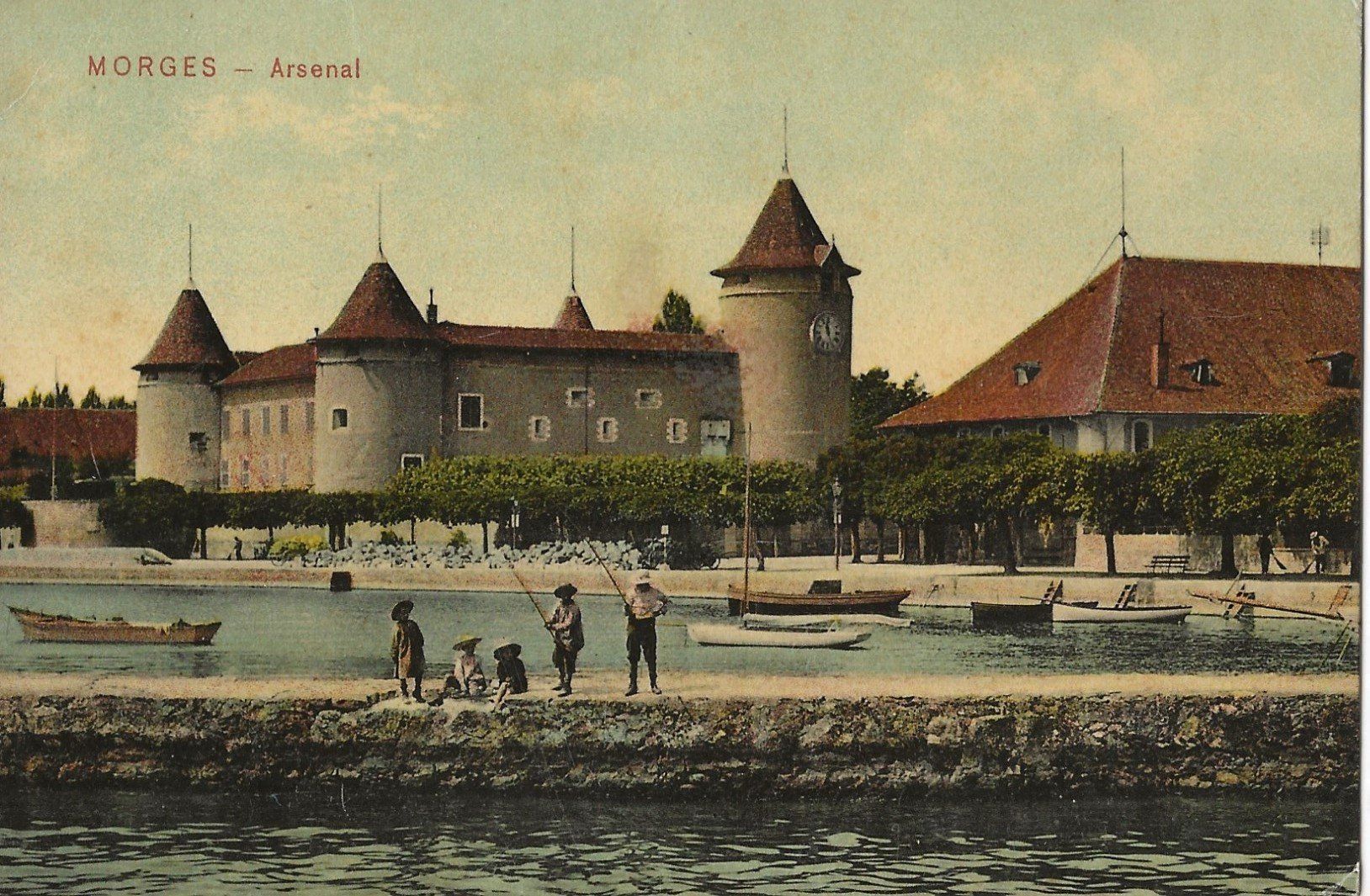 Cartoline postali: Morges, Arsenal, 1909 – Usato da Frauenfeld venduto da Merk52