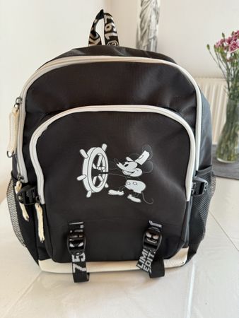 Sac à dos d’école Mickey Mouse, noir et blanc - NEUF !