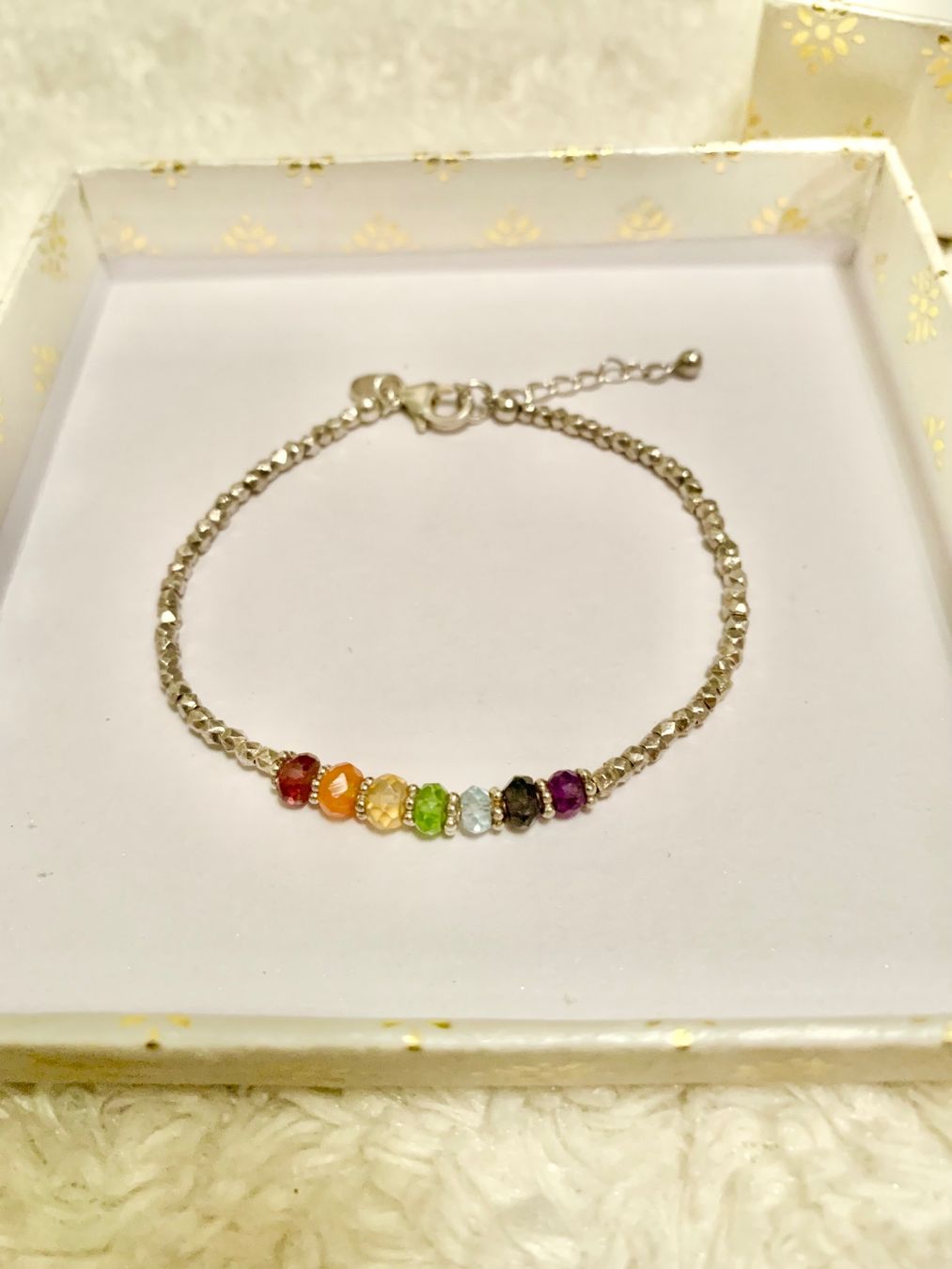 Bracciali & Braccialetti: 925 Silber 7 Chakra Armband ARGENTO FURIOSO 17-19.5 cm lang – Nuovo (secondo la descrizione) da Emmenbrücke venduto da little.treasures 7