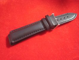 Neues Uhrenarmband aus Echtleder, Schwarz, 20mm breit