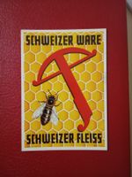 Plakatkarte Affiche Werbung CH Ware Biene Armbrust