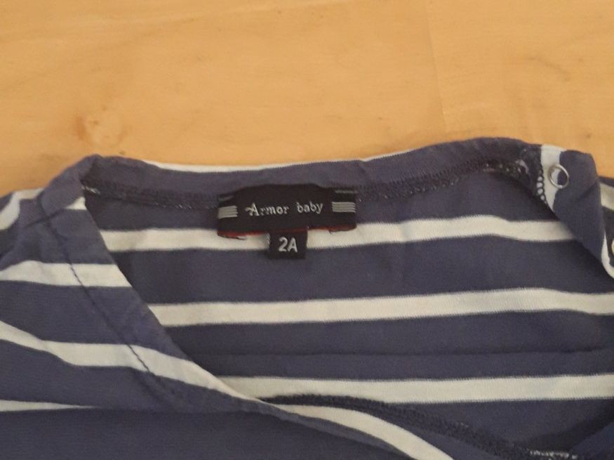 Camicie, Top & T-shirt: Bretonisches Langarmshirt Gr. 86/92 gestreift – Usato da Thürnen venduto da kru_88hd 2