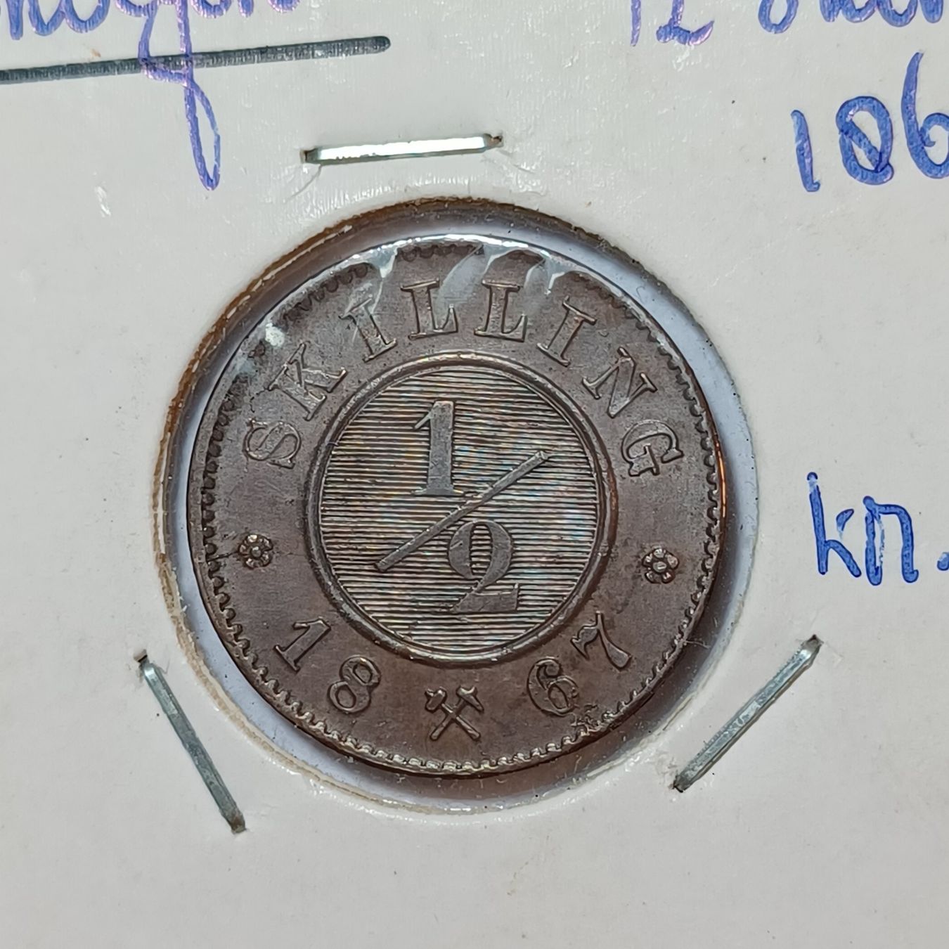 Tutti le monete: 1/2 Skilling 1867 Norwegen unz – Usato da Pfäffikon ZH venduto da Welt_Muenzen