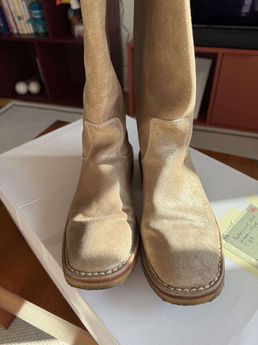 Damenschuhe: Suede Knee High golden Boot size 37 – Gebraucht aus Genève von jud_xrl8 3