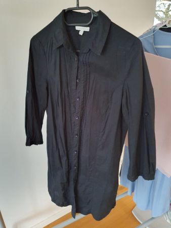 Longbluse schwarz, Gr. 36