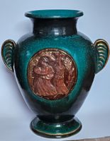 Grand vase en céramique avec dorures années 30/40