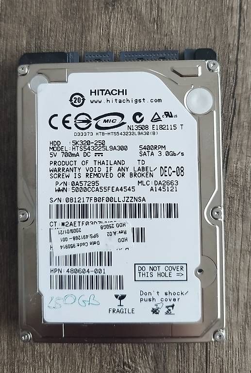 Harddisks: Hard Disk Usati 2.5"  250 GB Seagate + Hitachi + Fujitsu – Gebraucht aus Bedano von fmilos