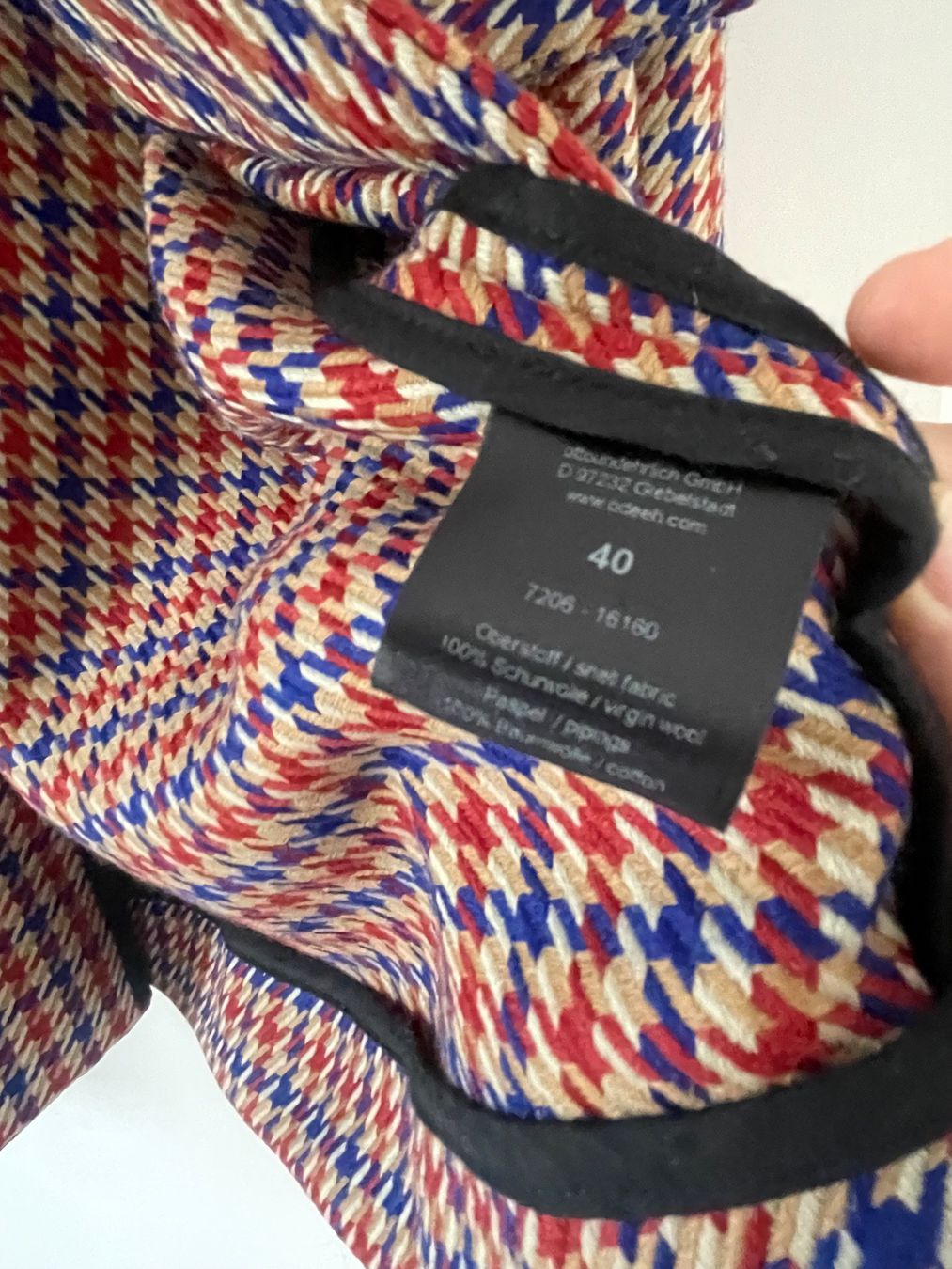 Odeeh Giacche: ODEEH Karierte Wolljacke Übergangsjacke Grösse 40 – Usato da Buchs SG venduto da VintageHomeCH 5