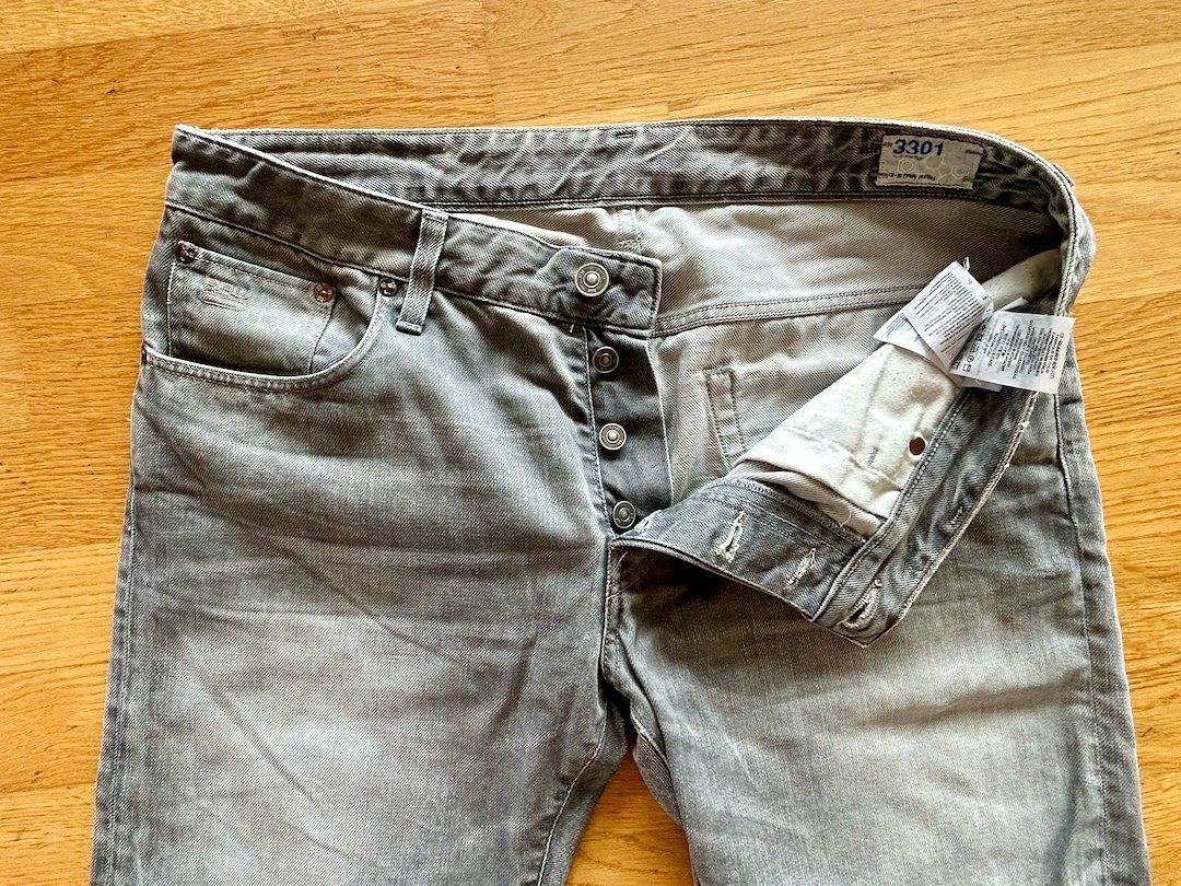 G-Star Jeans: G-Star RAW 3301 Jeans W36 L34 grau – Usato da St.Gallen venduto da little_roadtrip 1