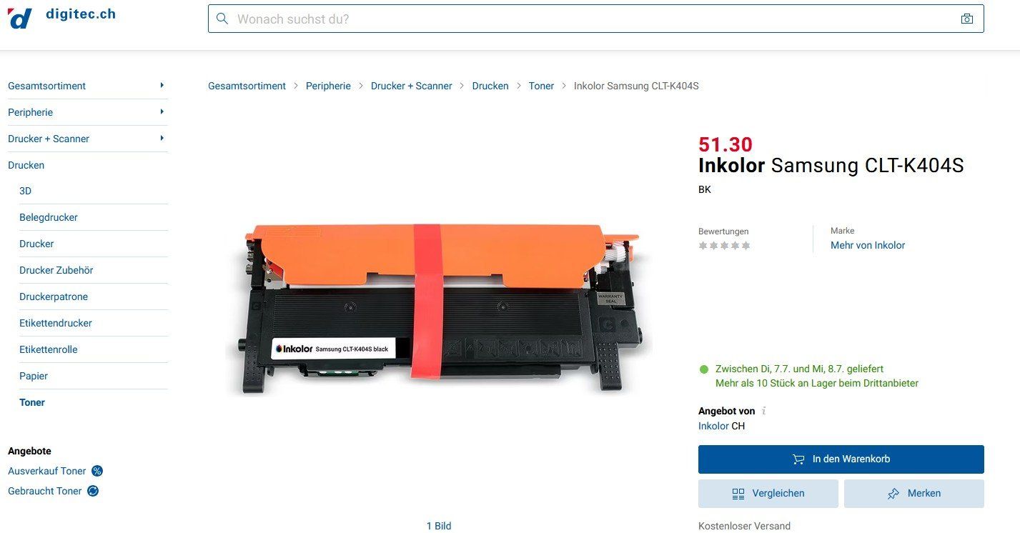 Samsung Cartouches & Toner: Inkolor Samsung CLT-K404S – Neuf avec emballage d'origine à Siblingen par Jayuah 5
