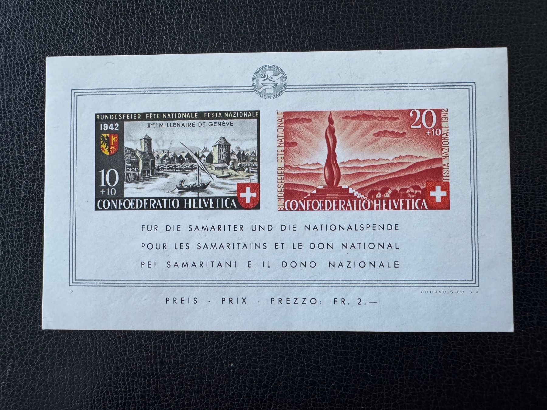 Tutti i francobolli: Pro Patria 1942, Block mit 17.3.01, postfrisch – Nuovo (secondo la descrizione) da Stallikon venduto da HILDECH1