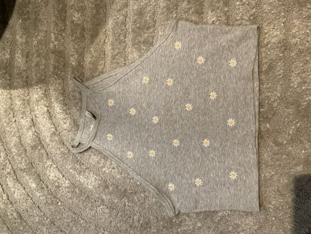 Grey Daisy Camisole Top - Perfect for Summer Days!