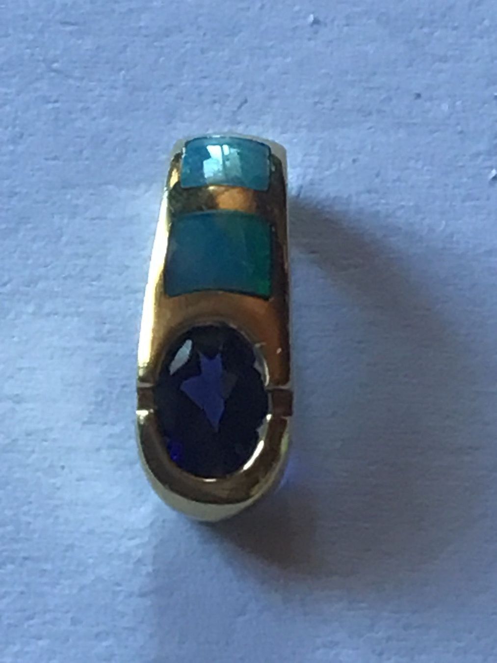 Anhänger: Herrlicher massiver Opal Iolith Anhänger – Gebraucht aus St. Gallen von Goldlilly 3