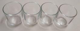 4 Trinkgläser transparent aus Glas