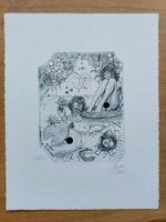 Exlibris Günter Hujber - Original Radierung Erotik signiert