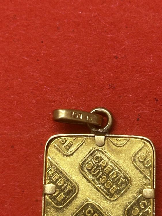 Metalli preziosi: Goldbarren von CS 5 Gramm 999 Feingold mit Fassung für Halsk – Usato da Zollikofen venduto da Jpp1976 2