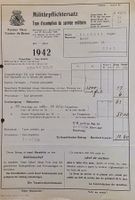 Armée Suisse Exemption taxe  Militär Pflichtersatz 1942