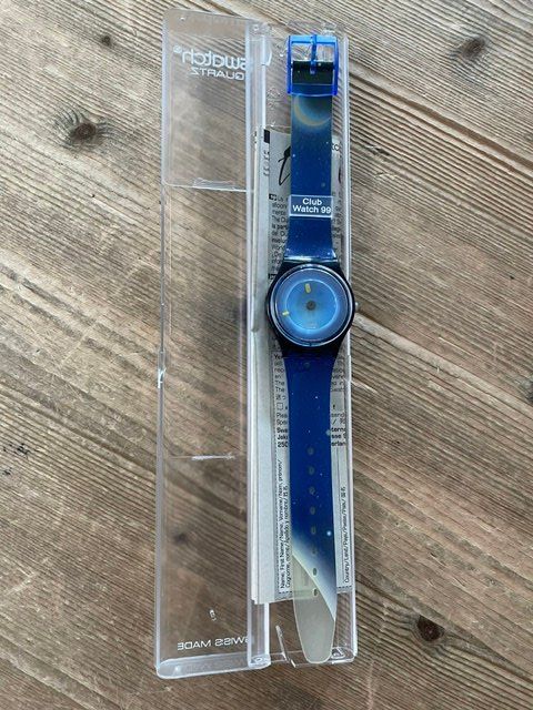 Swatch Orologi: Swatch Gent Special "SPACE DREAMS" in Plastikbox – Usato da Neuhausen am Rheinfall venduto da galleria13