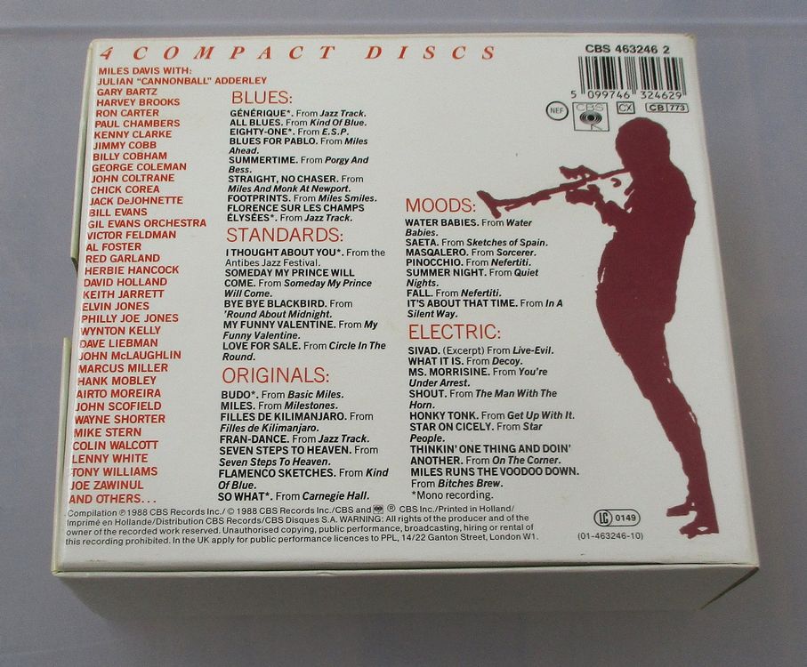 MILES DAVIS - The CBS Years 1955-1985 / 4-CD Box (Gebraucht) in Wattwil ...