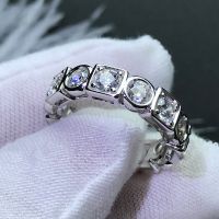 Synthetische Hohe Carbon Diamant Ring S925