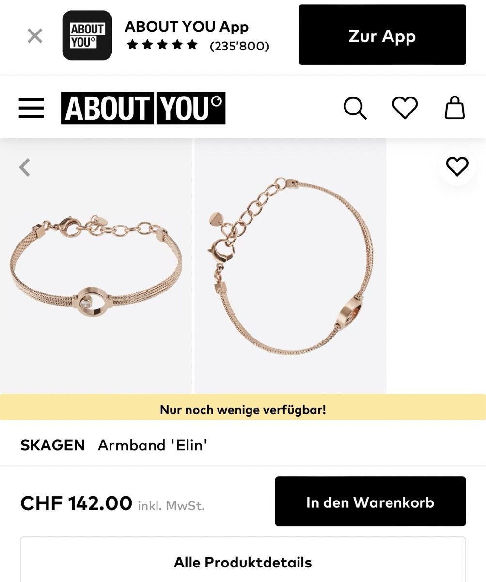 Bracciali & Braccialetti: Skagen Armband roségold – Nuovo e nell'imballaggio originale da Full-Reuenthal venduto da Mimi_1986 5