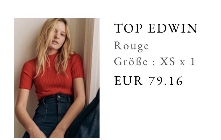 Sezane Top: NEU Sézane Top Edwin Gr XS – Nuovo (secondo la descrizione) da Riehen venduto da FHBS