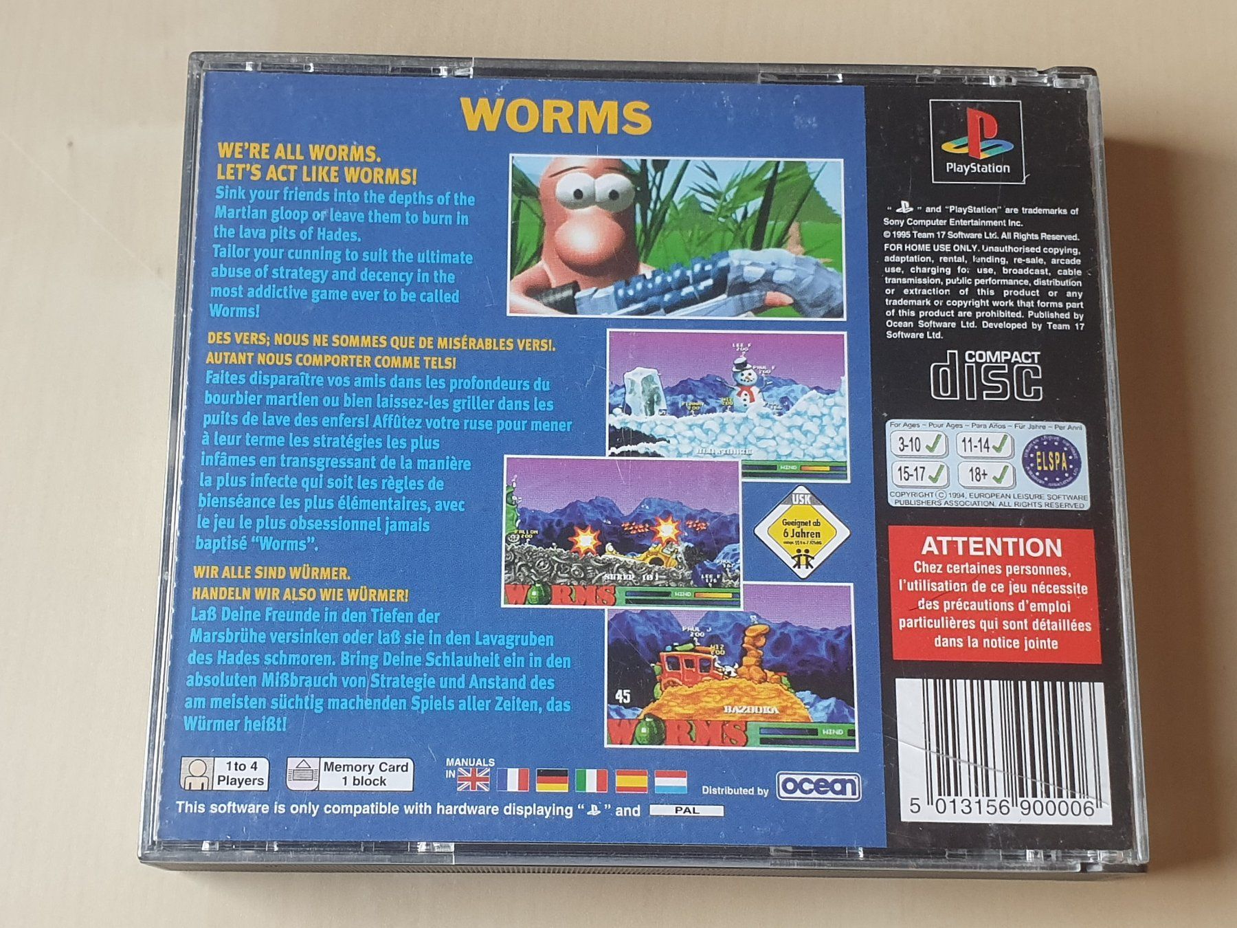Sony Jeux: Worms – D'occasion à Stansstad par collectorsshop 1