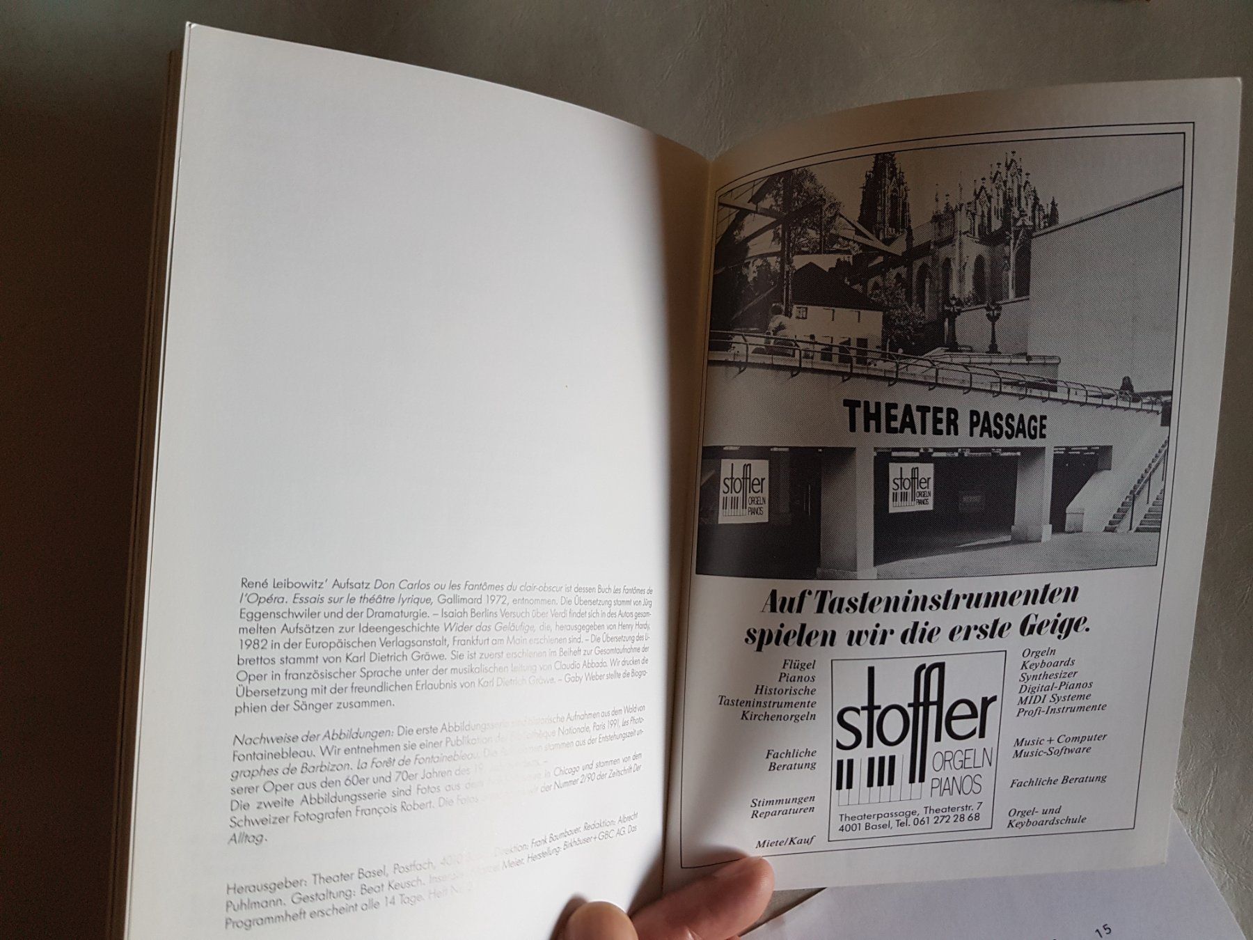 Documenti: Programmheft Theater Basel 1992/1993 – Usato da Walterswil BE venduto da Lonitti 5