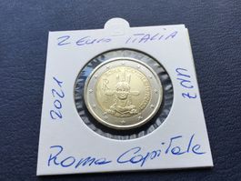2 Euro Italia Roma Capitale  2021 unzirkuliert stgl