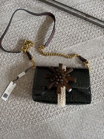 Sac Marc Jacobs vert verni avec chaîne dorée - neuf