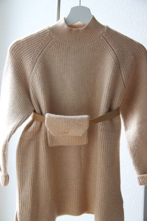 Mädchen Strickkleid mit Tasche (2-tlg.Set), NEU, Gr. 140