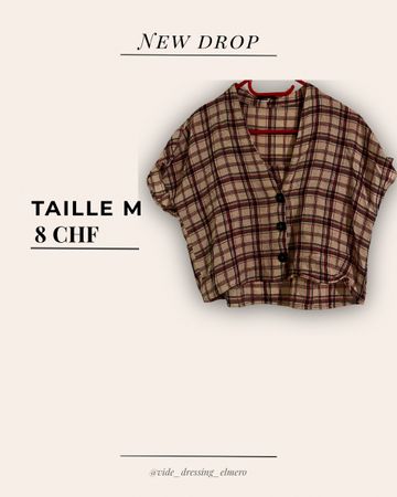 Chemise à carreaux courte