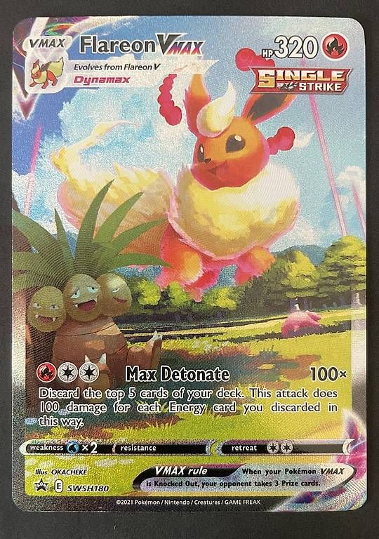 Pokémon Carte collezionabili: Pokemon Flareon VMAX – Usato da Meilen venduto da Push_Pull_Leg