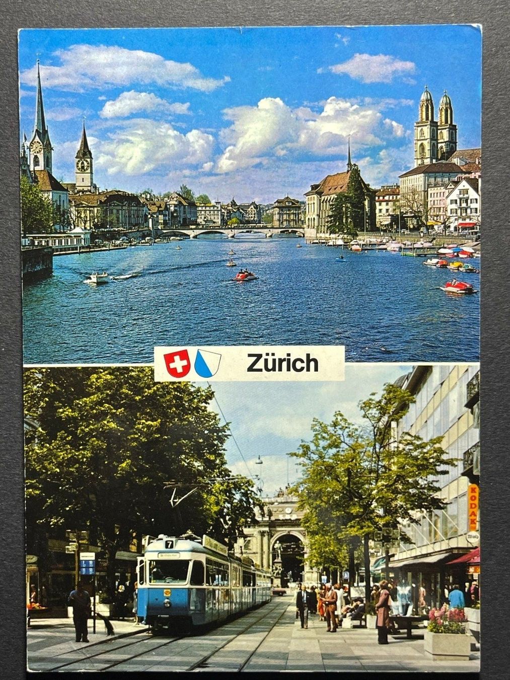 Cartoline postali: Zürich - Zwei Ansichten – Usato da Steg VS venduto da _vinci_