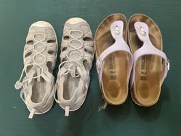 1xWassersandalen/1xBirkenstock ( Grösse 38)