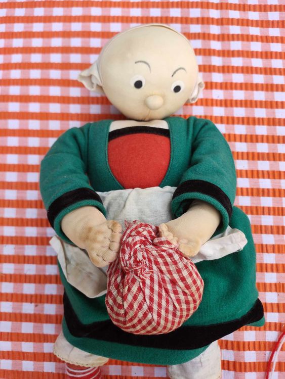 POUPEE BECASSINE PORCELAINE Chiffon Feutrine De 37 Cm EUR 25