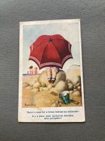 Ansichtskarte mit zwei Sprachen, Harold-McGill, Strandmotiv