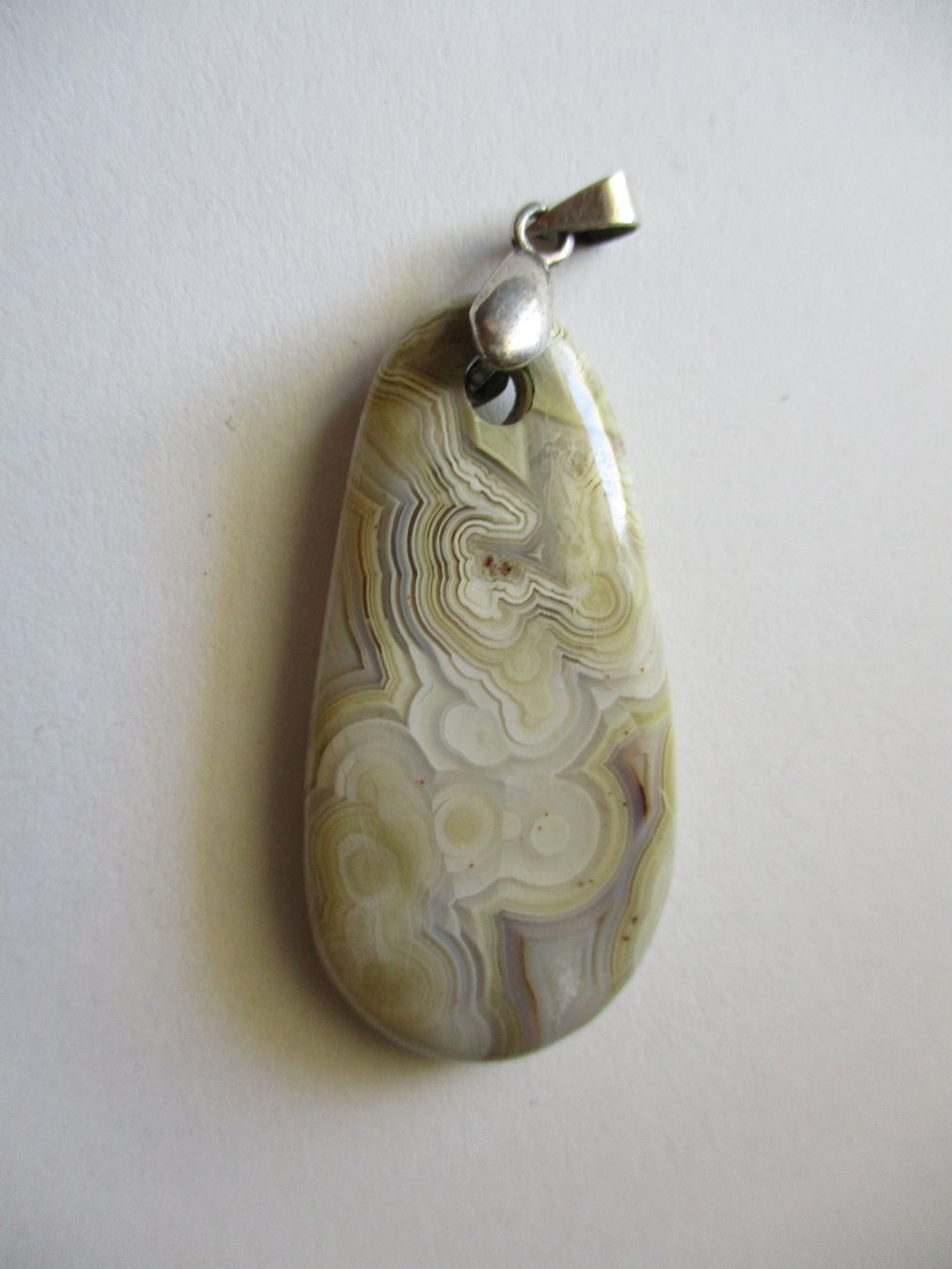 Ciondoli: Pendentif Agate  forme goutte fermoir argent – Usato da La Sarraz venduto da vic_v6kz 1