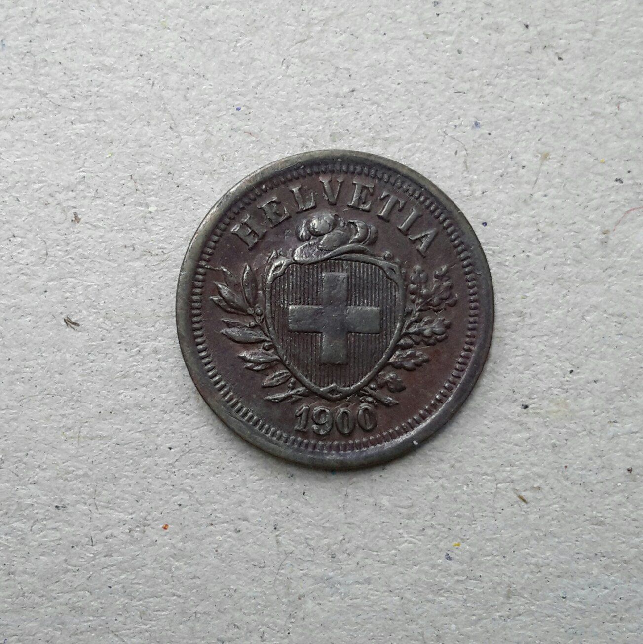 Toutes les monnaies: 1 Rappen 1900 , Bronze . – D'occasion à Burgdorf par Olli.34