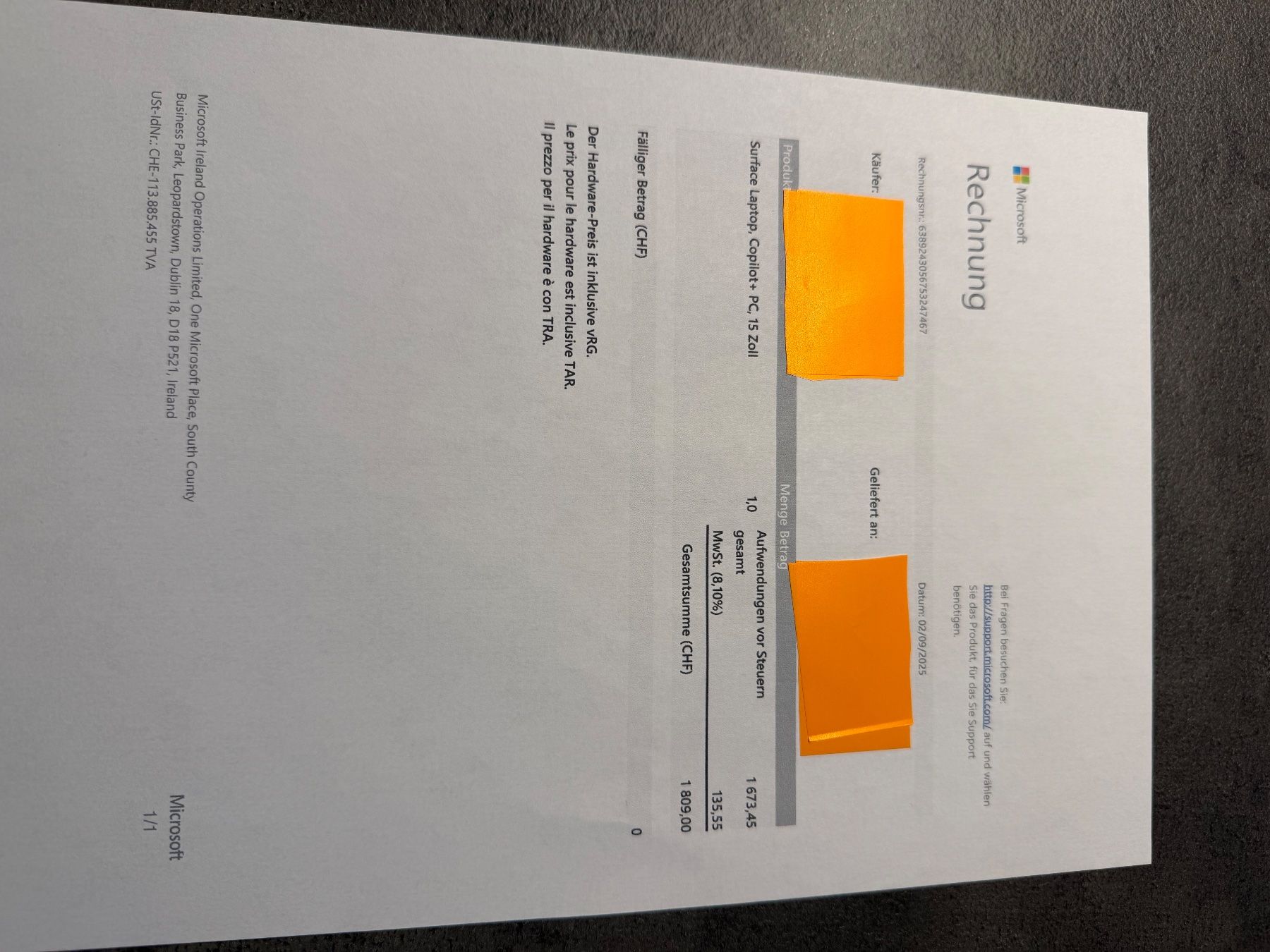 Microsoft Notebook: Surface Laptop Copilot +PC 15 Zoll – Usato da Baden venduto da Giustin 3