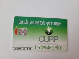 Telefonkarte Mexiko ladatel curp