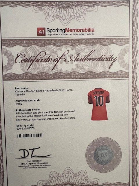 Autografi: Maglia Seedorf autografata Olanda # 10 + COA – Nuovo (secondo la descrizione) da S. Pietro venduto da SORETOLO 4